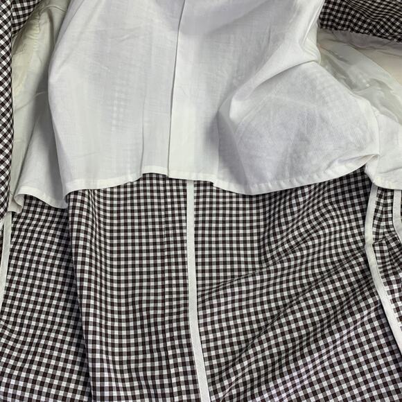 BLACK FLEECE Size 42 White Brown Checkered Cotton Silk Sport Coat - Picture 8 of 9